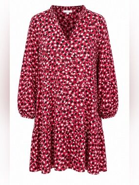 Free Assembly Red & Black  Polka Dot Shift Dress. XXL